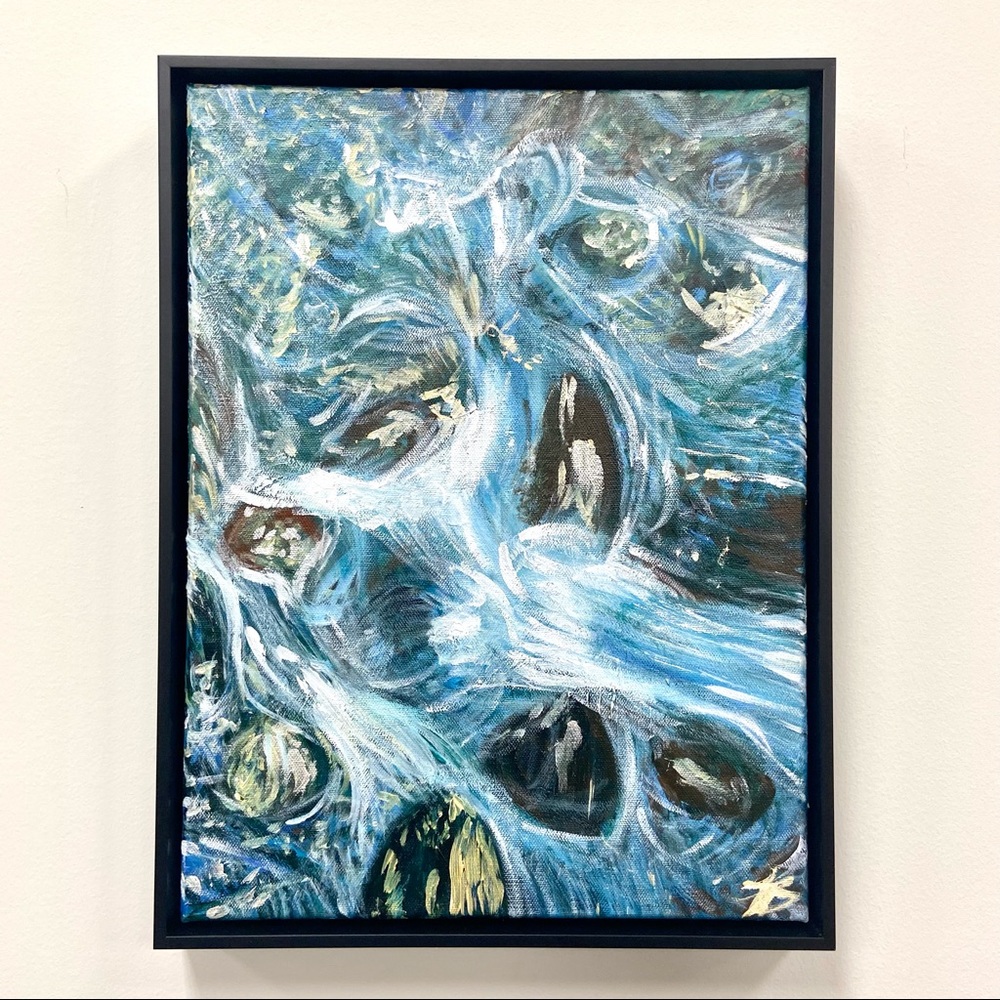Original Artwork Acrylic Painting ~ River Rocks